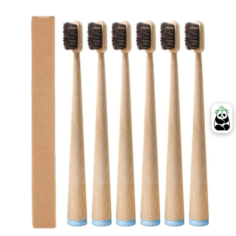 5-Pack: Real Natural Horse Hair ToothBrushes- PandaNatural™