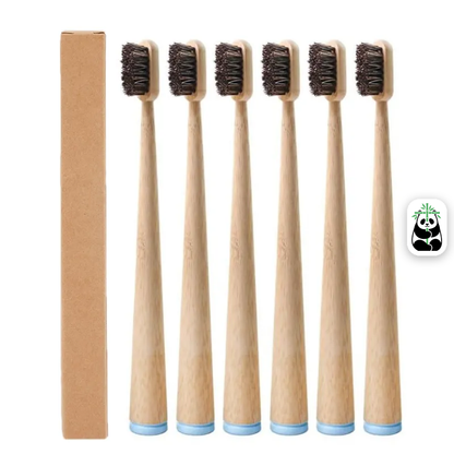 5-Pack: Real Natural Horse Hair ToothBrushes- PandaNatural™