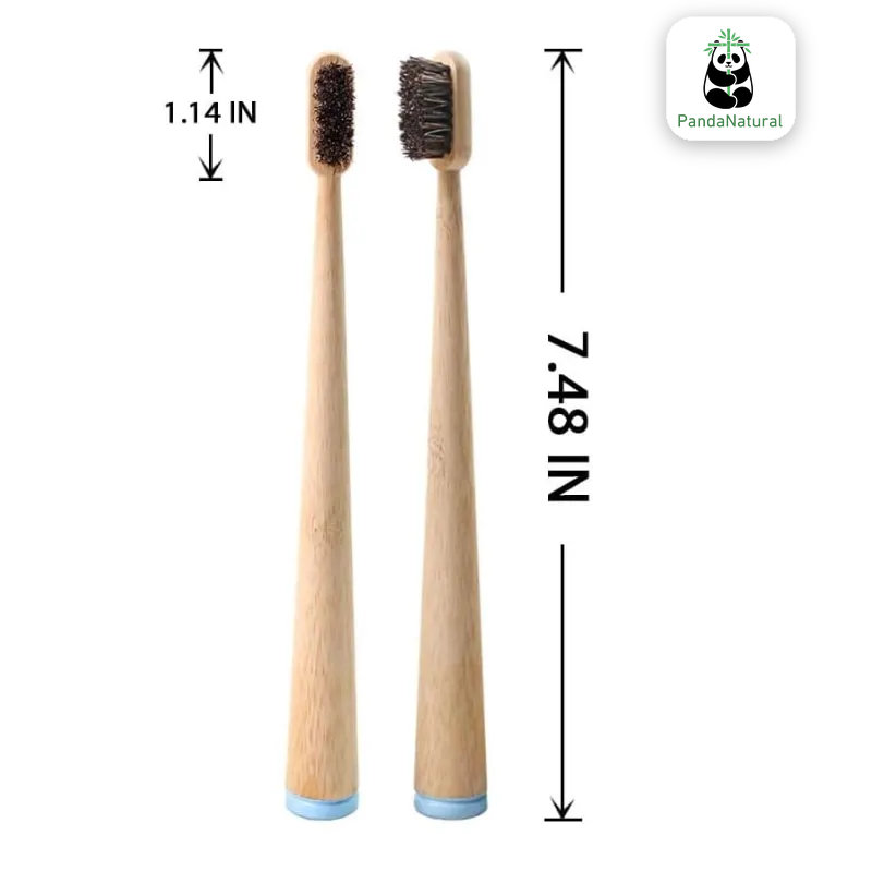 5-Pack: Real Natural Horse Hair ToothBrushes- PandaNatural™