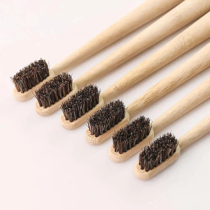 5-Pack: Real Natural Horse Hair ToothBrushes- PandaNatural™